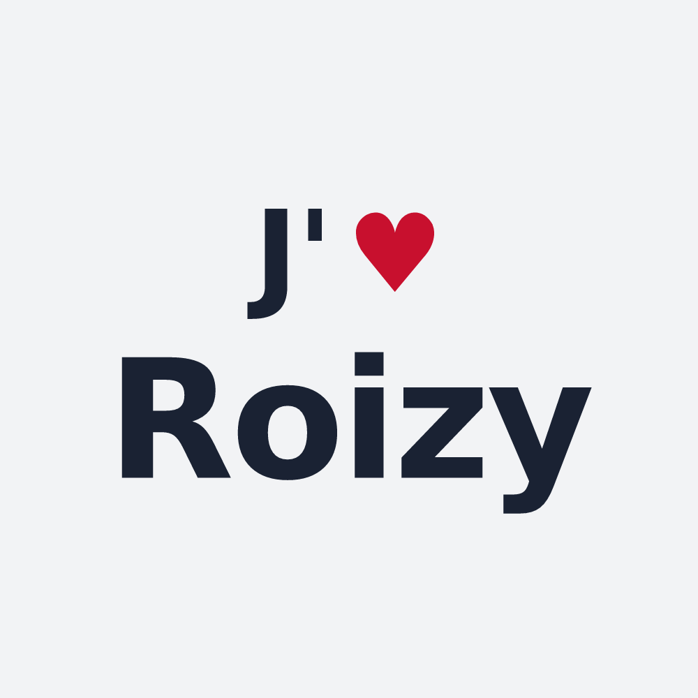 Poster personnalisé Roizy — design J'aime Roizy