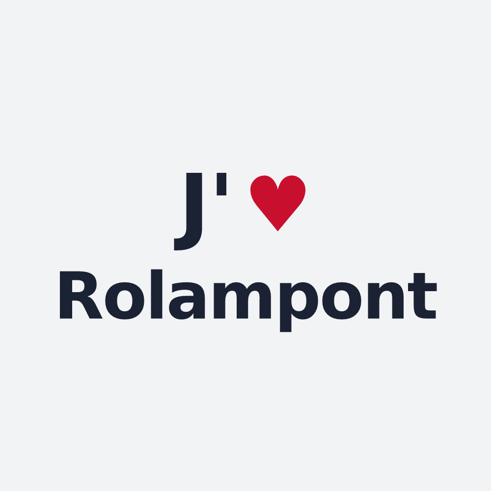Poster personnalisé Rolampont — design J'aime Rolampont