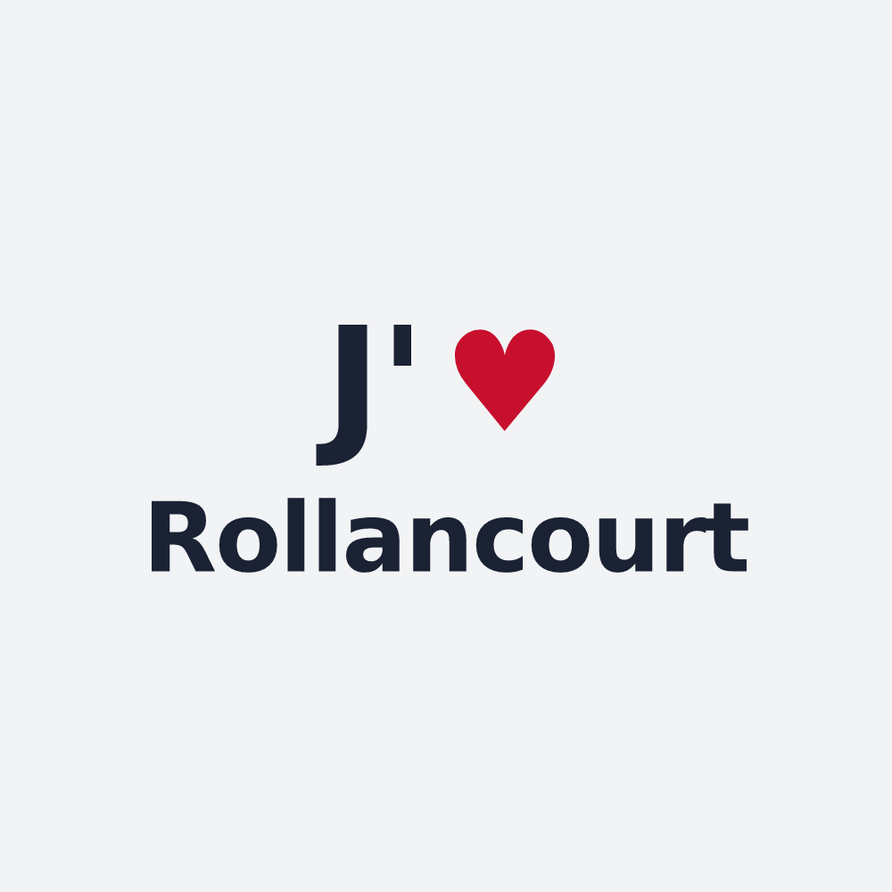 Poster personnalisé Rollancourt — design « J'aime Rollancourt » imprimé sur le poster