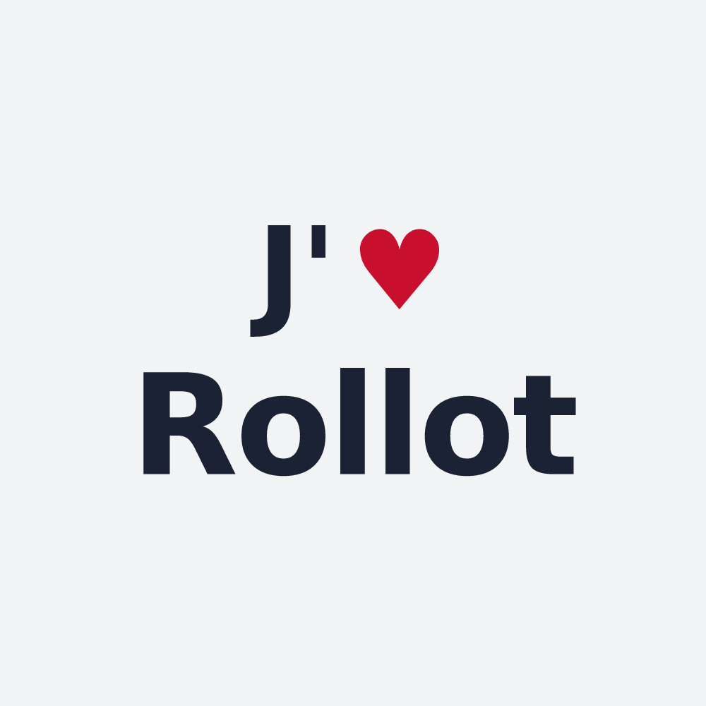 Poster personnalisé Rollot — design J'aime Rollot