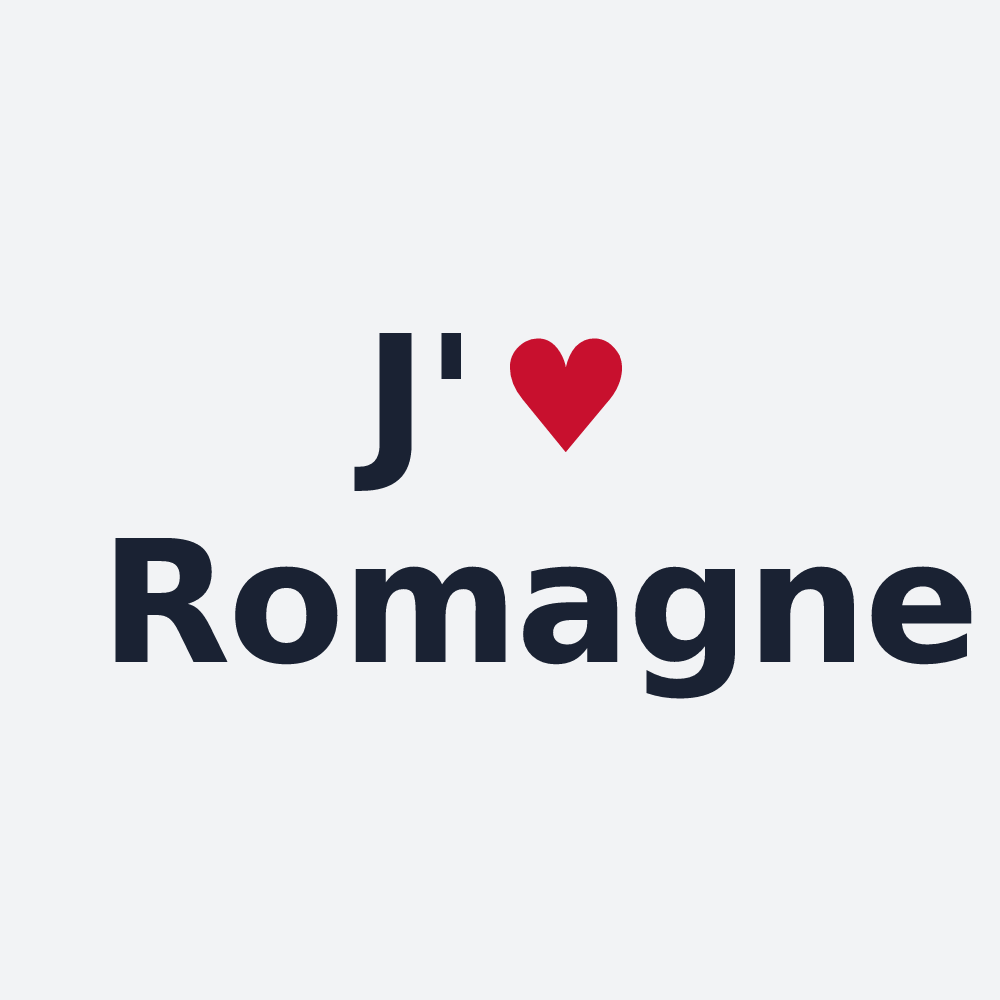 Poster personnalisé Romagne — design J'aime Romagne