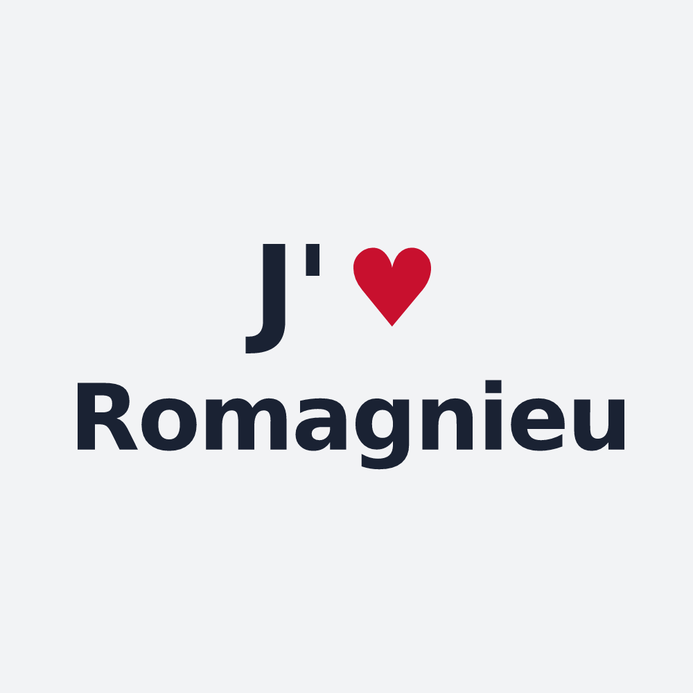Poster personnalisé Romagnieu — design J'aime Romagnieu