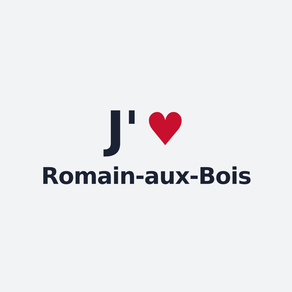 Poster personnalisé Romain-aux-Bois — design J'aime Romain-aux-Bois