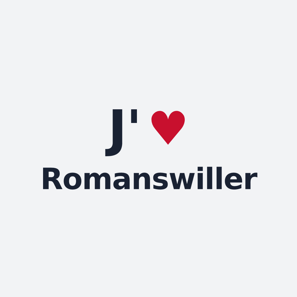 Poster personnalisé Romanswiller — design J'aime Romanswiller