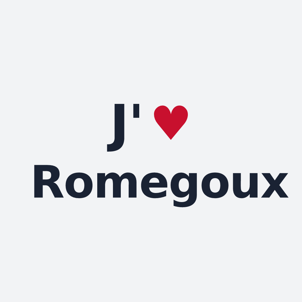 Poster personnalisé Romegoux — design J'aime Romegoux