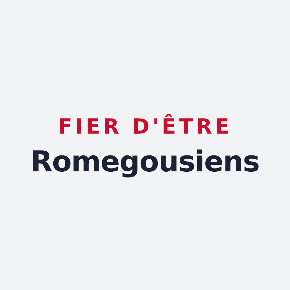 Poster « Fier d'être Romegousiens » — design pour Romegoux