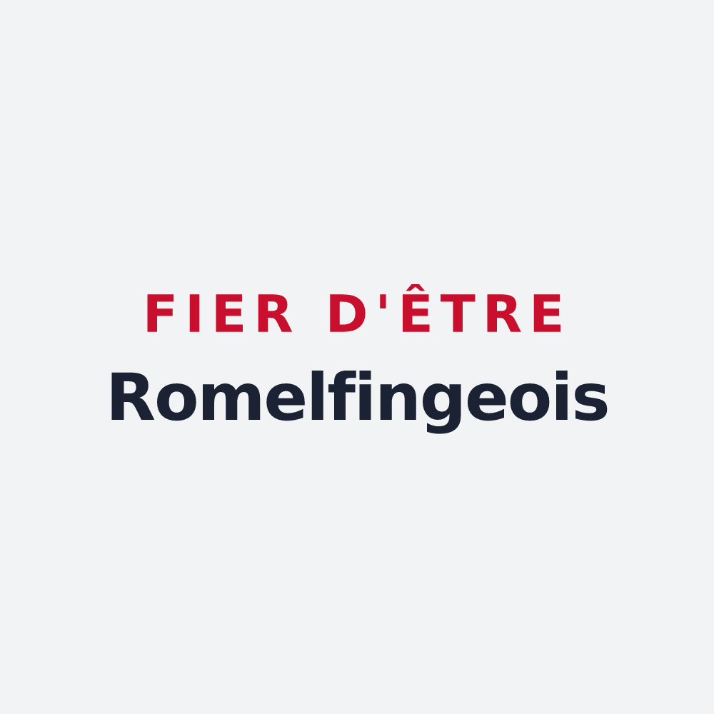 Poster « Fier d'être Romelfingeois » — design pour Romelfing