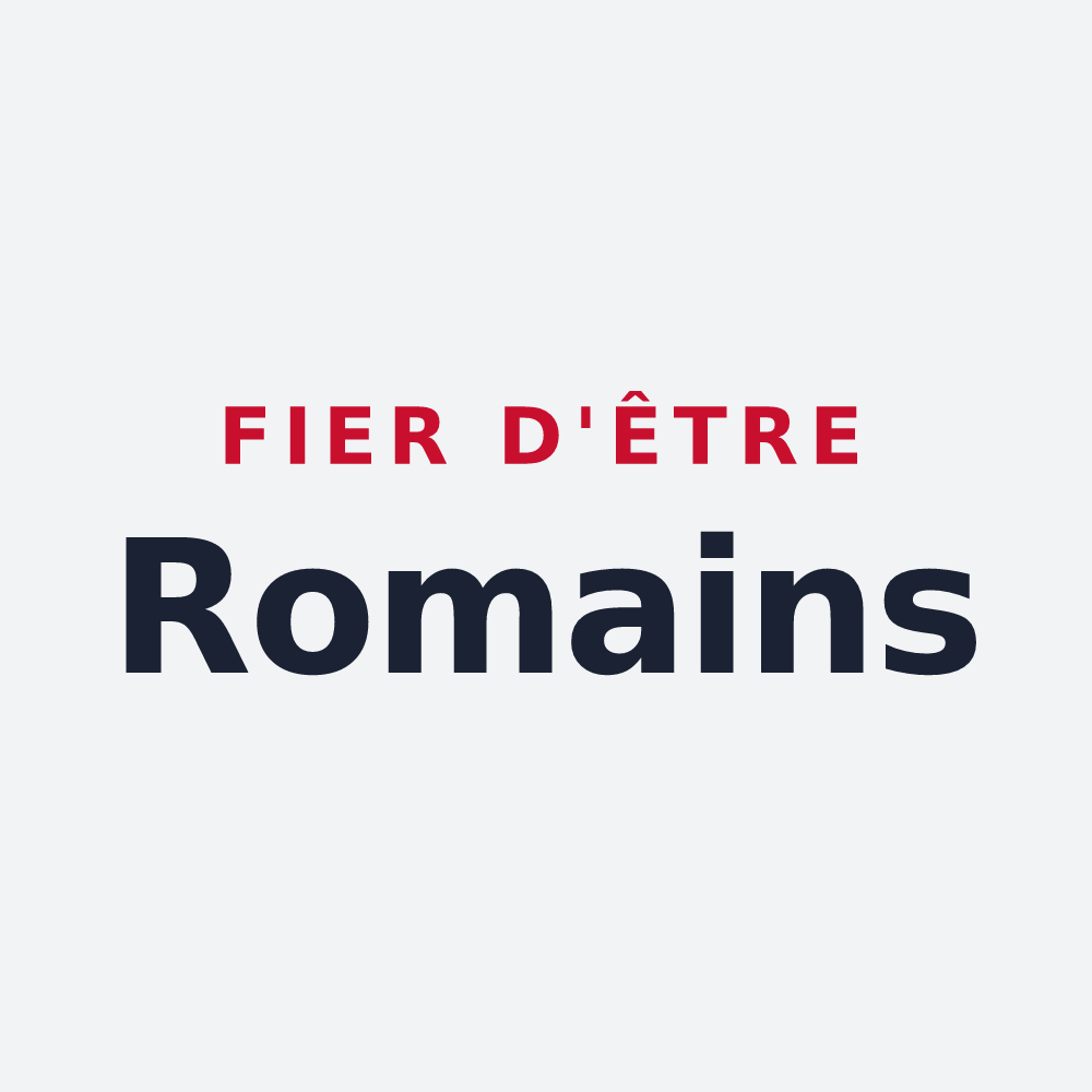 Poster « Fier d'être Romains » — design pour Romery