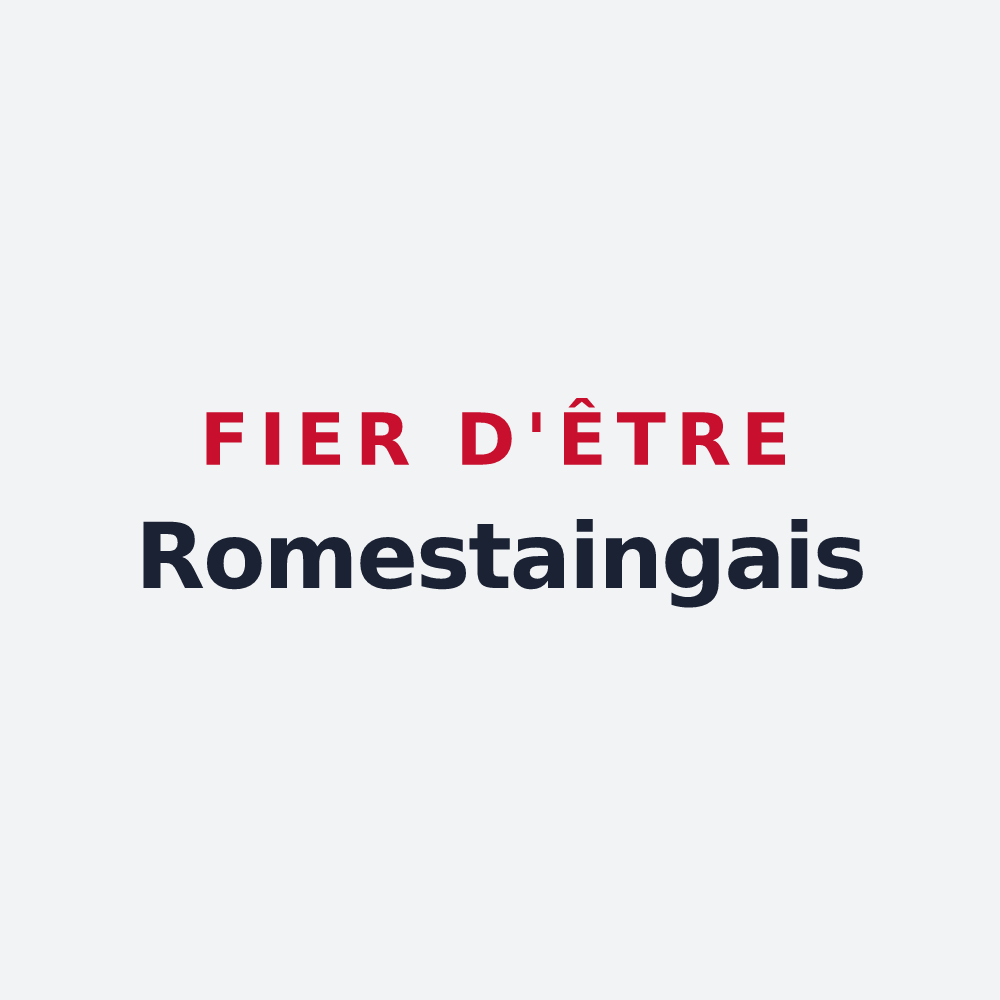 Poster « Fier d'être Romestaingais » — design pour Romestaing