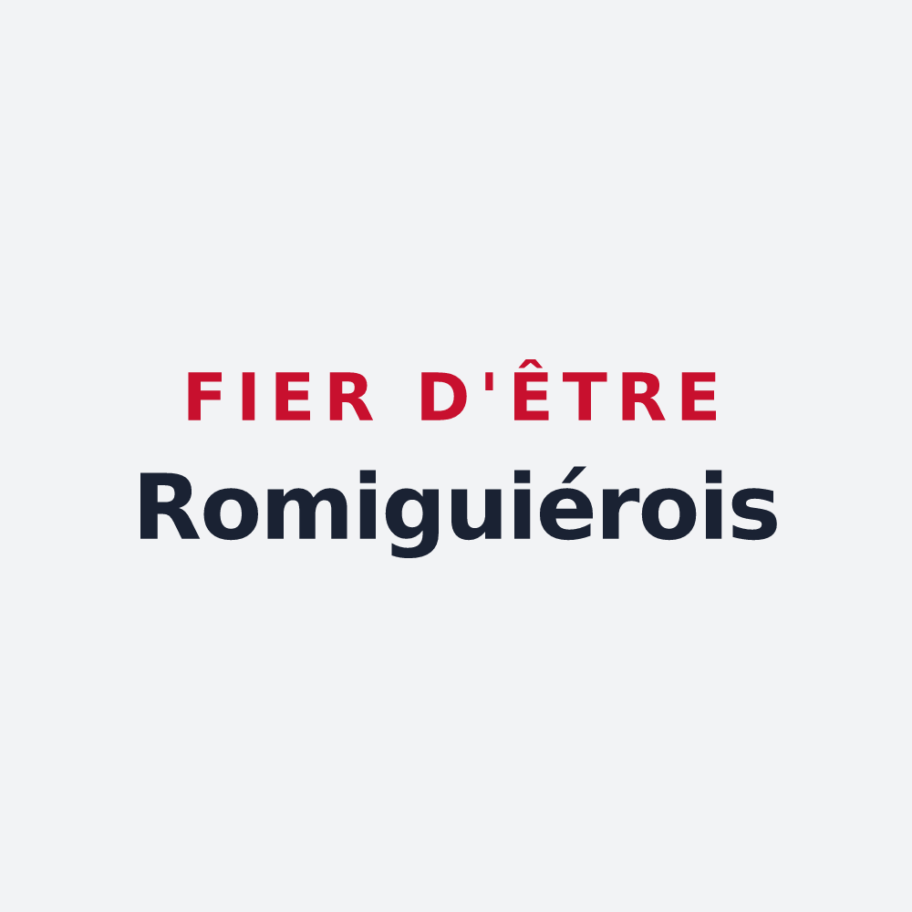 Poster « Fier d'être Romiguiérois » — design pour Romiguières