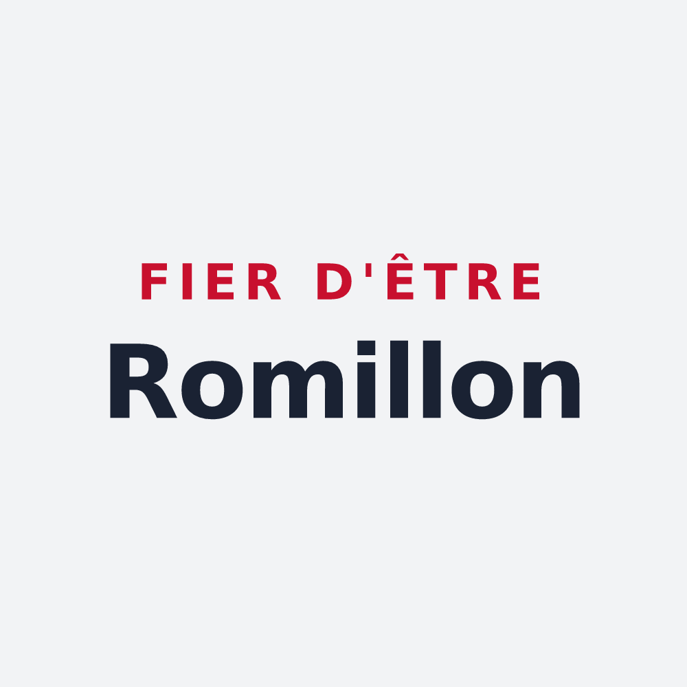 Poster « Fier d'être Romillon » — design pour Romilly-la-Puthenaye
