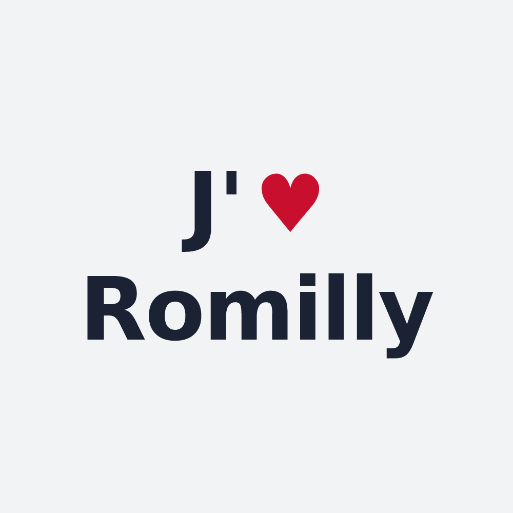 Poster personnalisé Romilly — design J'aime Romilly