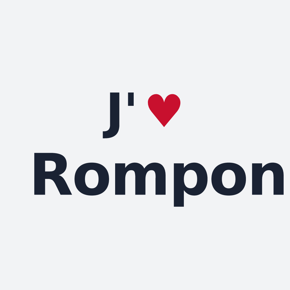 Poster personnalisé Rompon — design J'aime Rompon
