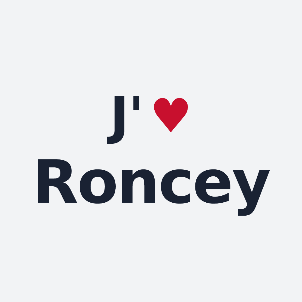 Poster personnalisé Roncey — design J'aime Roncey