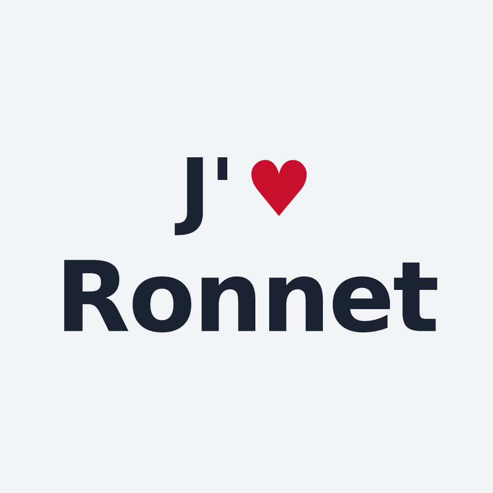 Poster personnalisé Ronnet — design J'aime Ronnet