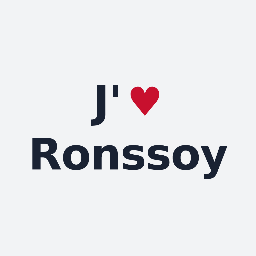 Poster personnalisé Ronssoy — design J'aime Ronssoy
