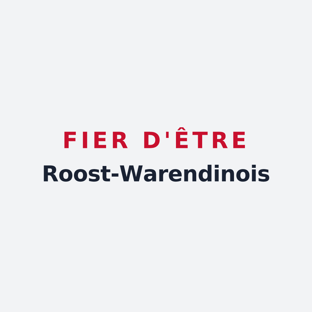 Poster « Fier d'être Roost-Warendinois » — design pour Roost-Warendin