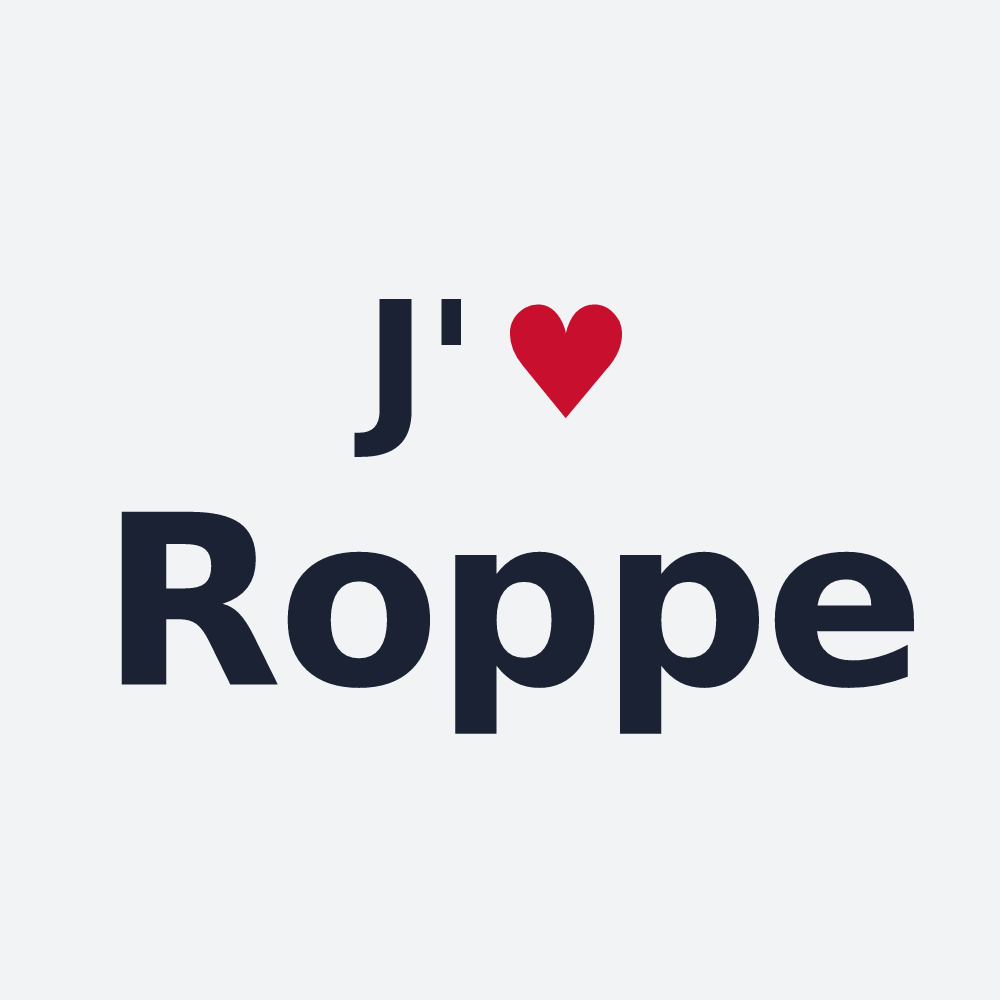 Poster personnalisé Roppe — design J'aime Roppe