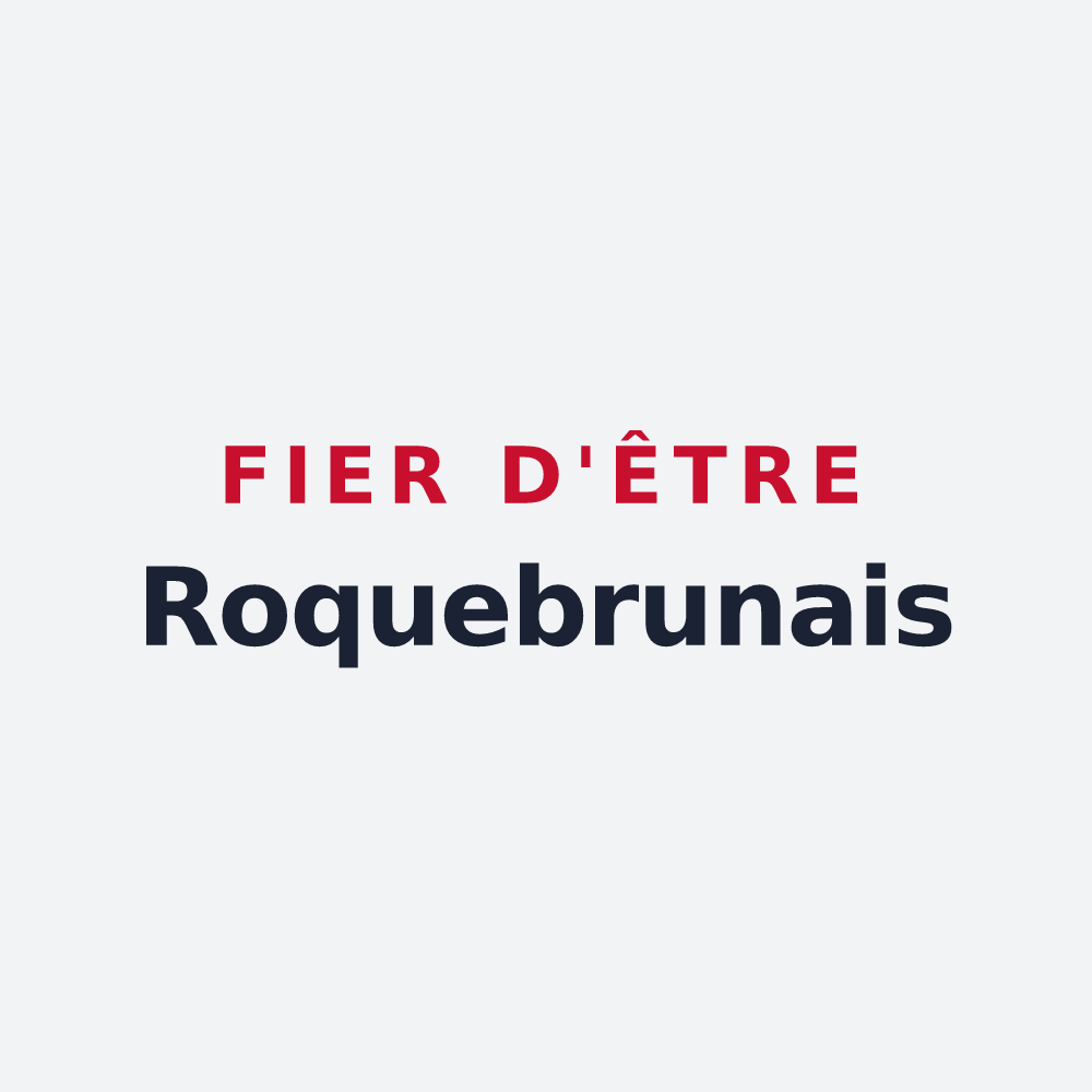 Poster « Fier d'être Roquebrunais » — design pour Roquebrun