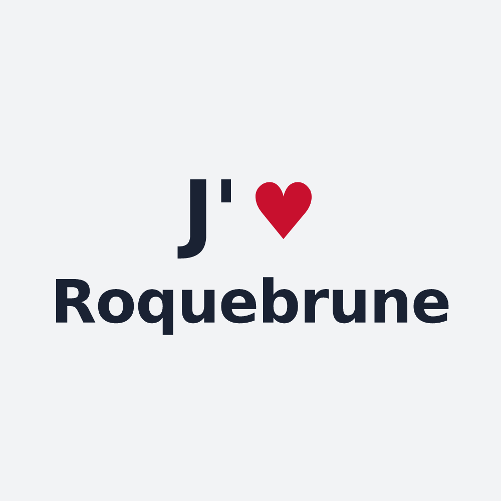 Poster personnalisé Roquebrune — design J'aime Roquebrune