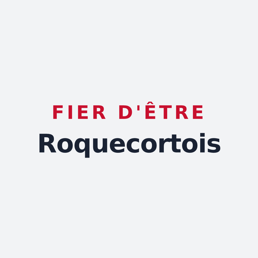Poster « Fier d'être Roquecortois » — design pour Roquecor