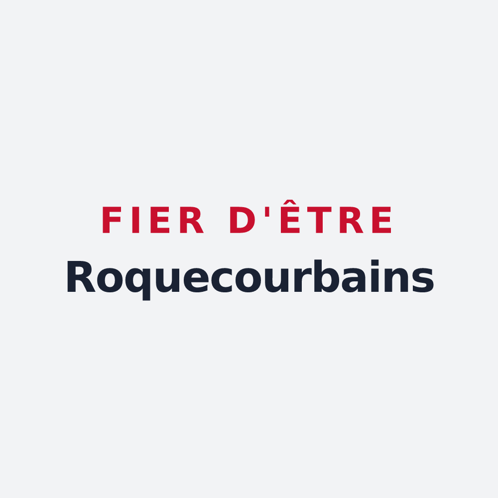 Poster « Fier d'être Roquecourbains » — design pour Roquecourbe