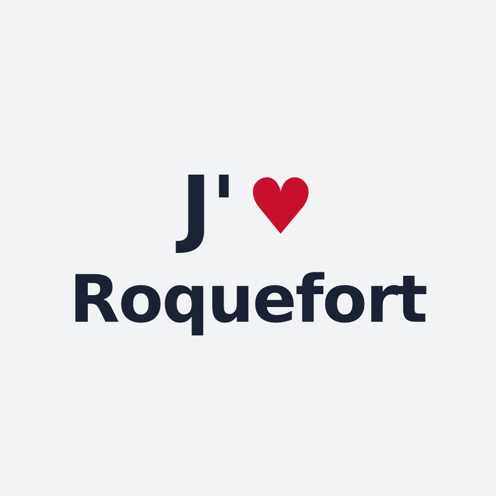 Poster personnalisé Roquefort — design J'aime Roquefort