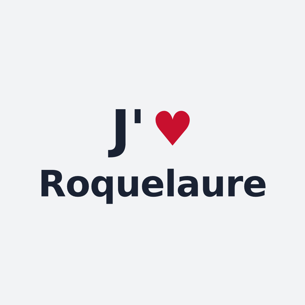 Poster personnalisé Roquelaure — design « J'aime Roquelaure » imprimé sur le poster