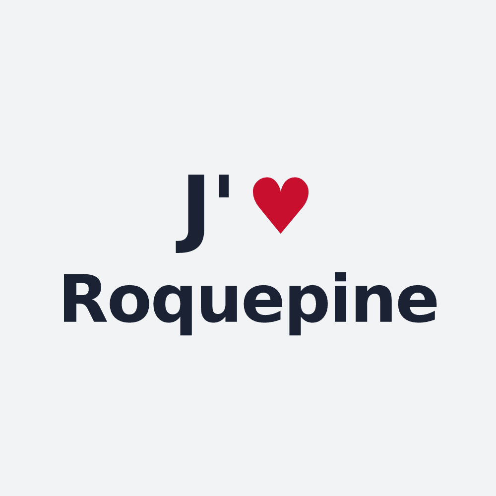 Poster personnalisé Roquepine — design J'aime Roquepine