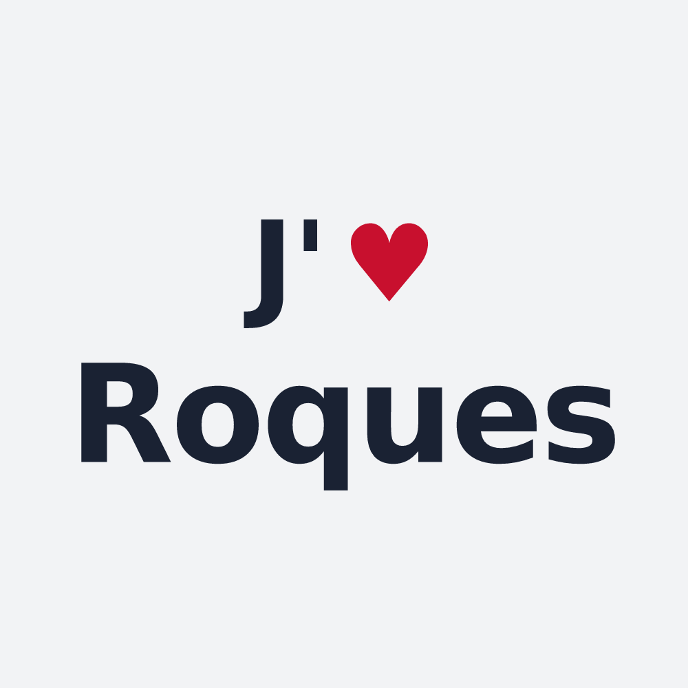 Poster personnalisé Roques — design J'aime Roques