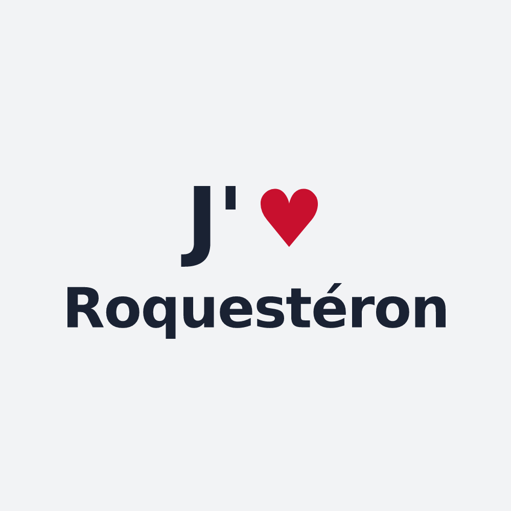 Poster personnalisé Roquestéron — design « J'aime Roquestéron » imprimé sur le poster