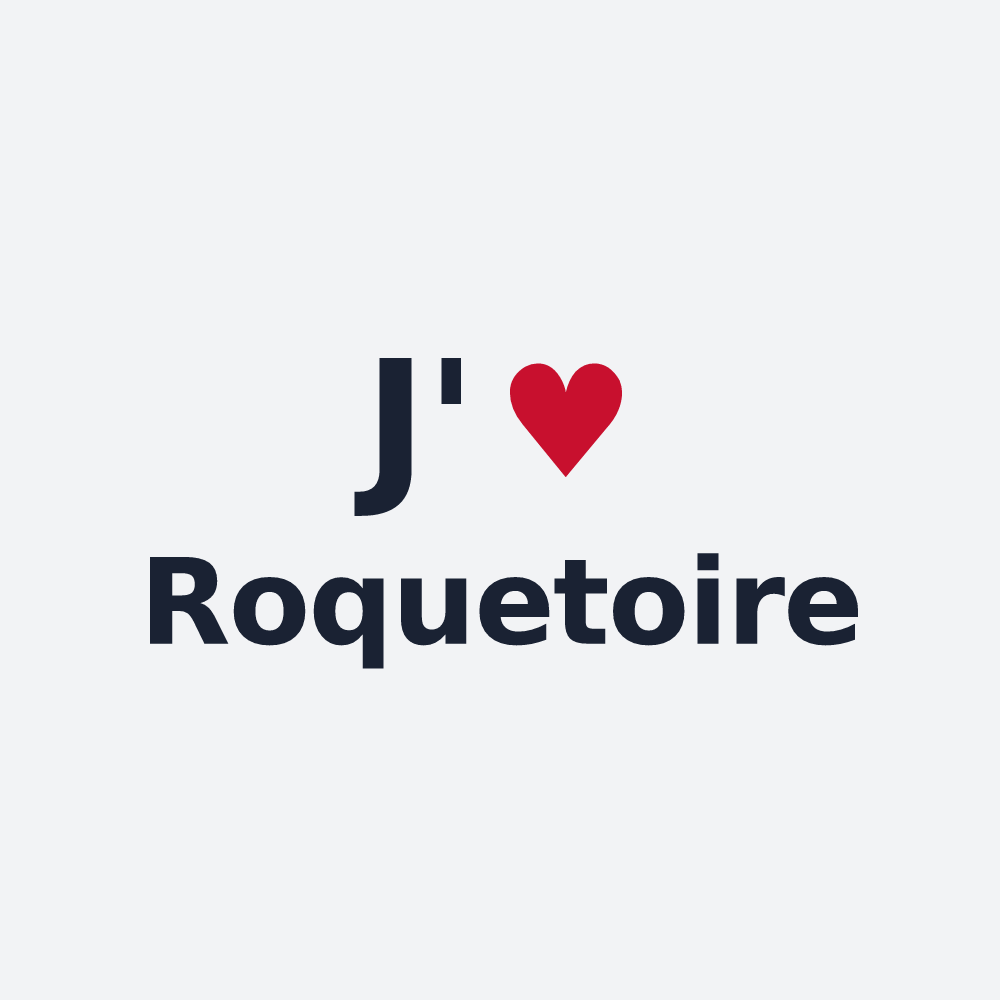 Poster personnalisé Roquetoire — design J'aime Roquetoire