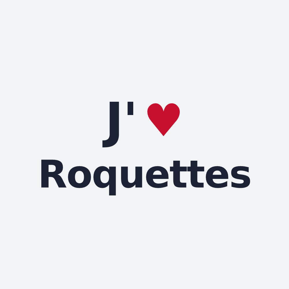 Poster personnalisé Roquettes — design J'aime Roquettes