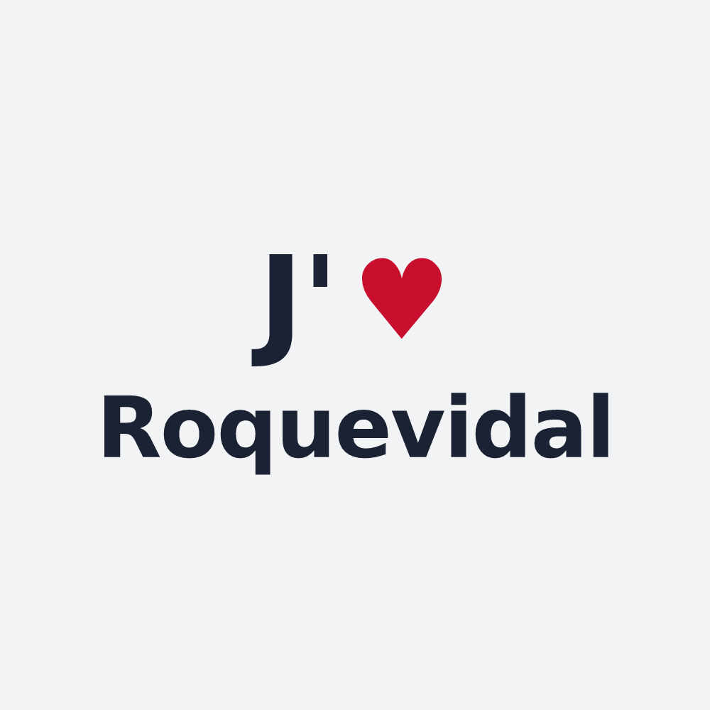 Poster personnalisé Roquevidal — design J'aime Roquevidal