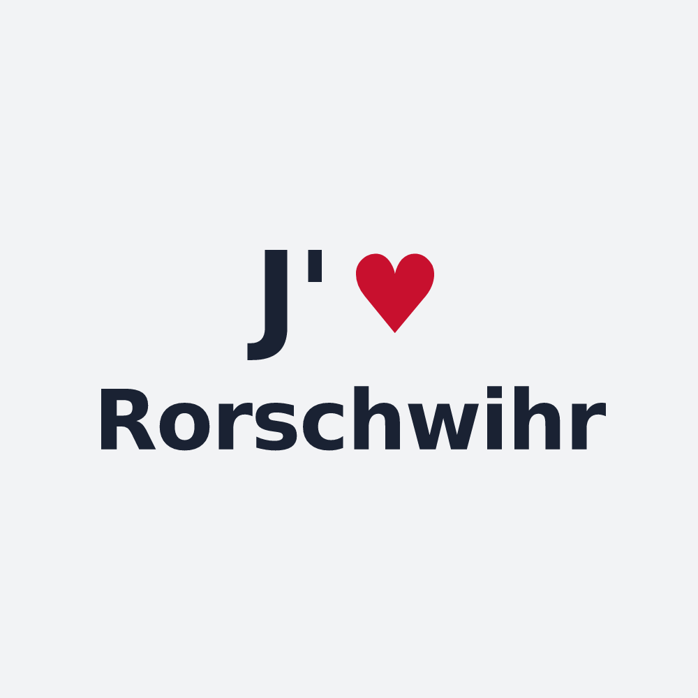 Poster personnalisé Rorschwihr — design « J'aime Rorschwihr » imprimé sur le poster