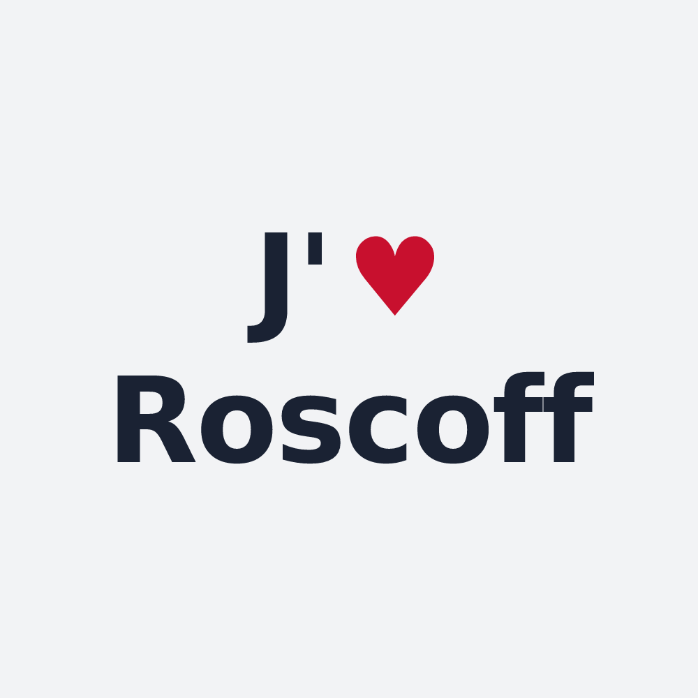 Poster personnalisé Roscoff — design J'aime Roscoff