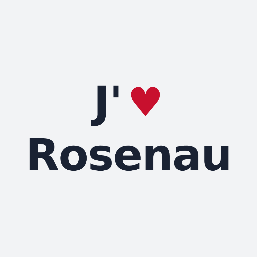 Poster personnalisé Rosenau — design J'aime Rosenau