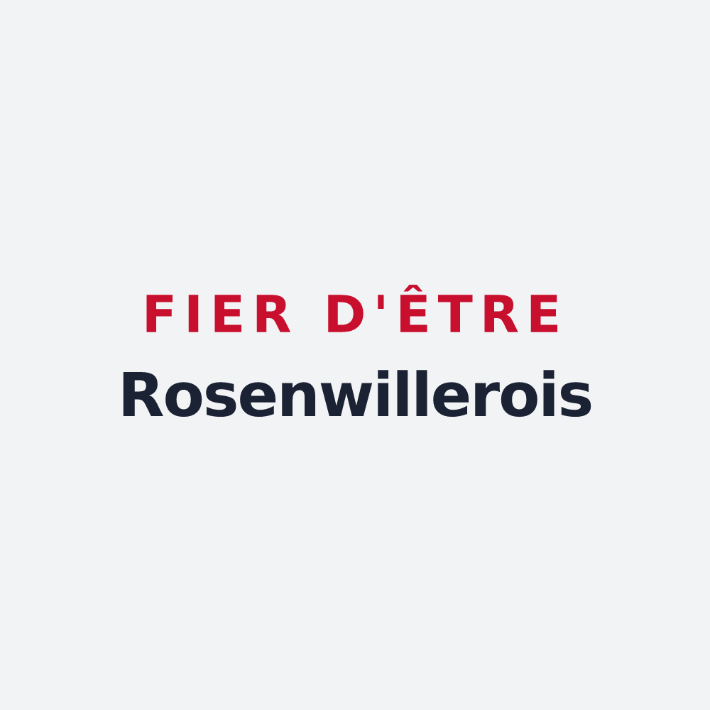 Poster « Fier d'être Rosenwillerois » — design pour Rosenwiller