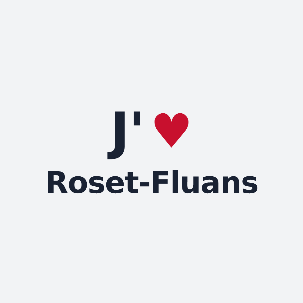 Poster personnalisé Roset-Fluans — design J'aime Roset-Fluans