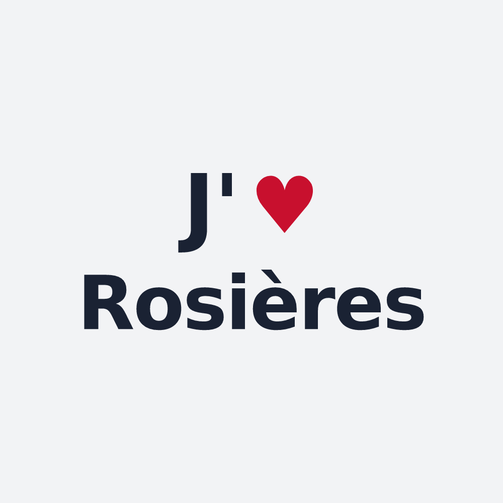 Poster personnalisé Rosières — design J'aime Rosières