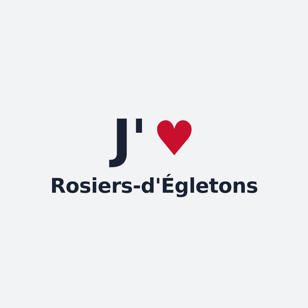 Poster personnalisé Rosiers-d'Égletons — design J'aime Rosiers-d'Égletons