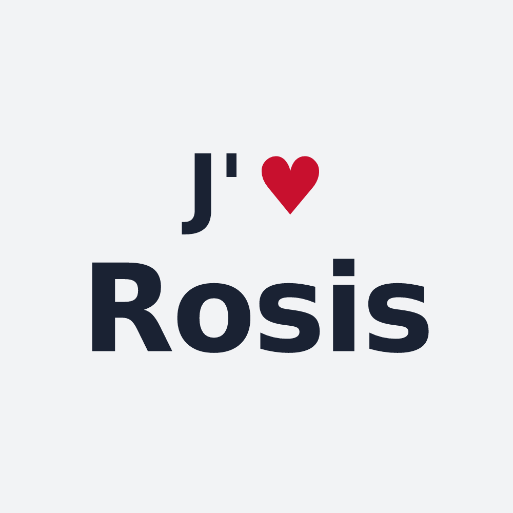Poster personnalisé Rosis — design J'aime Rosis