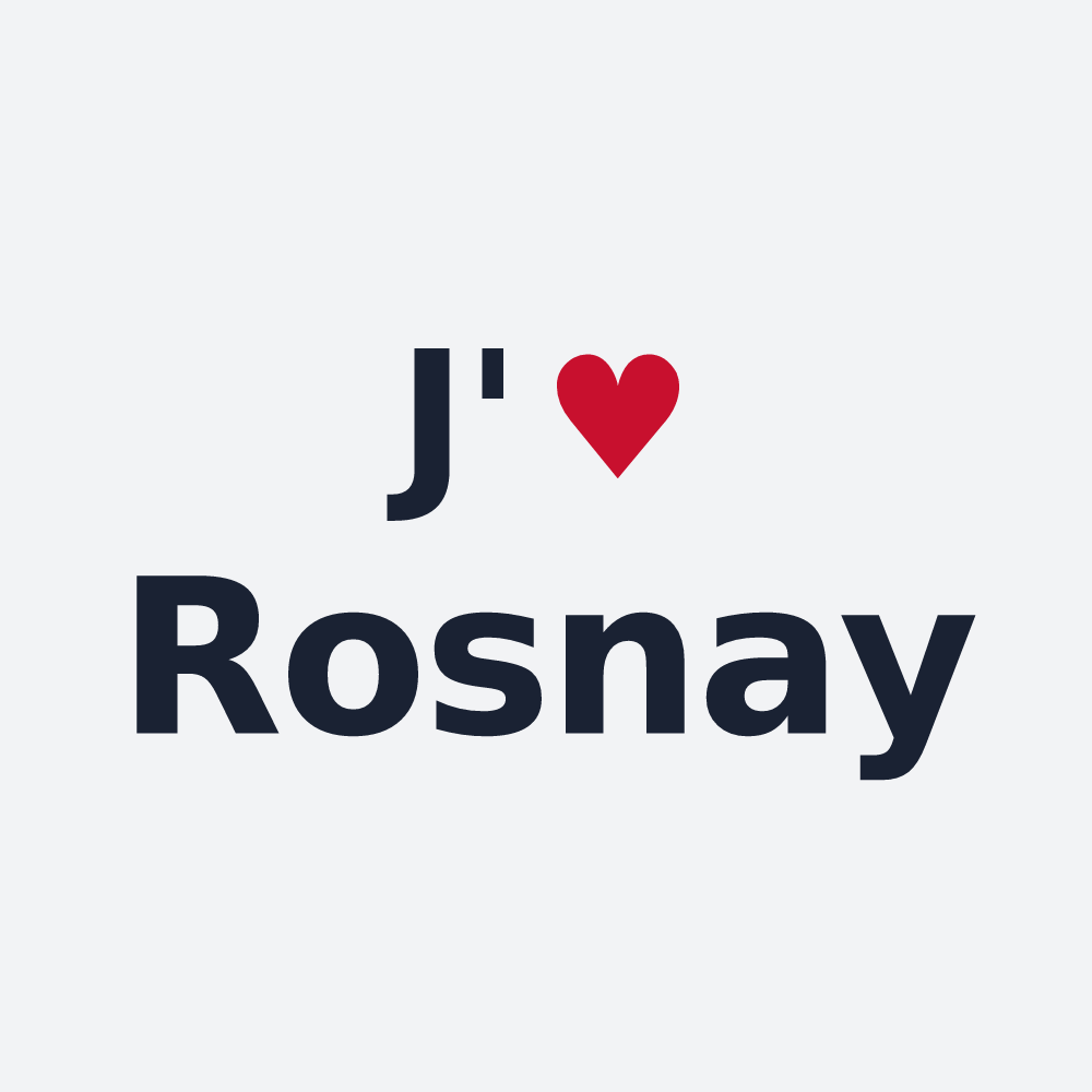 Poster personnalisé Rosnay — design J'aime Rosnay