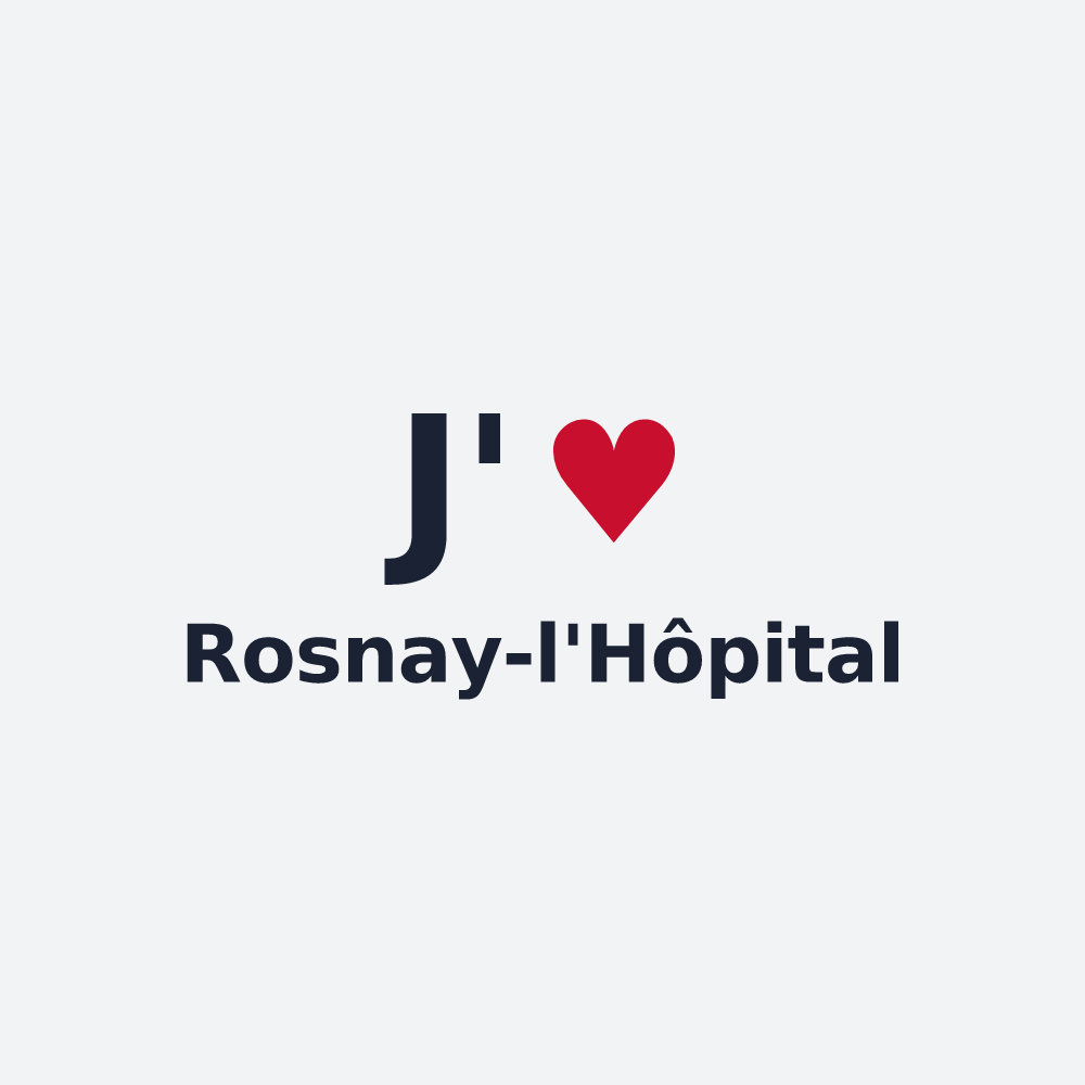 Poster personnalisé Rosnay-l'Hôpital — design J'aime Rosnay-l'Hôpital