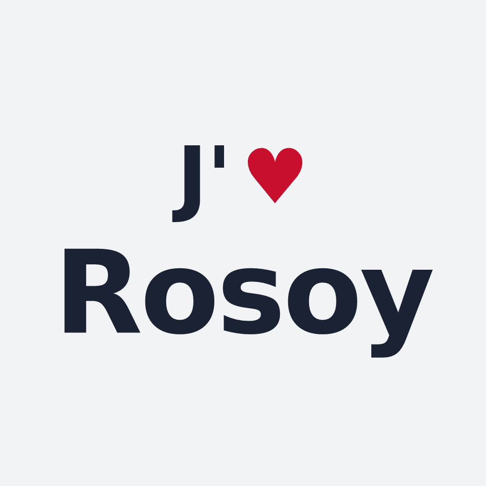 Poster personnalisé Rosoy — design J'aime Rosoy