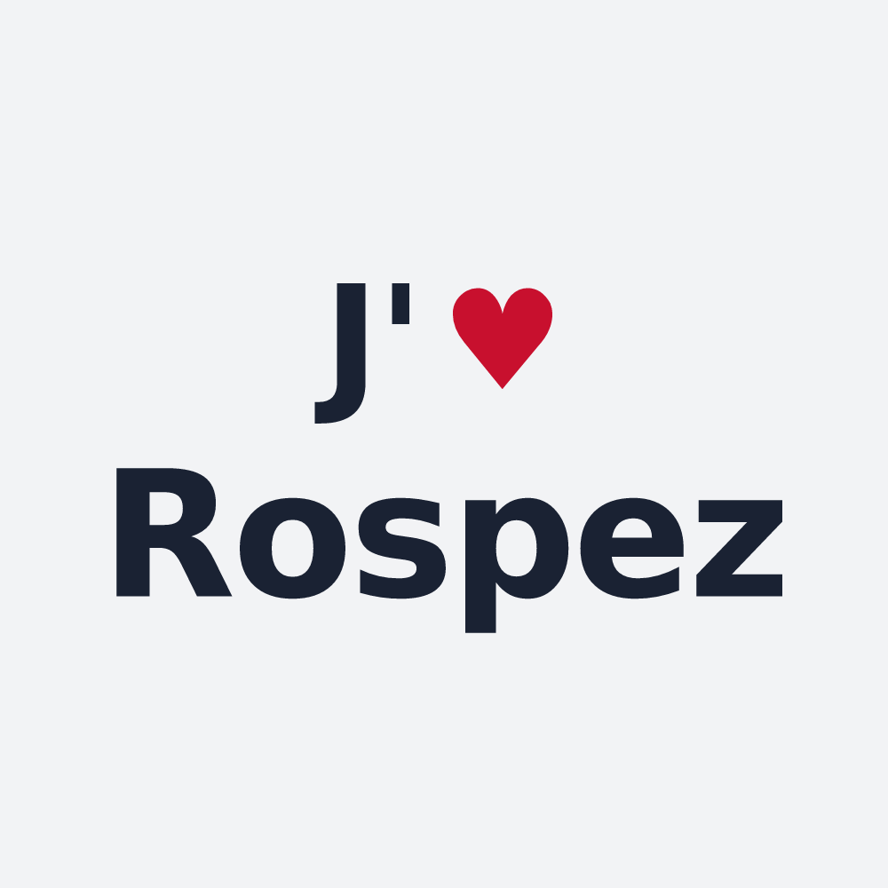 Poster personnalisé Rospez — design J'aime Rospez