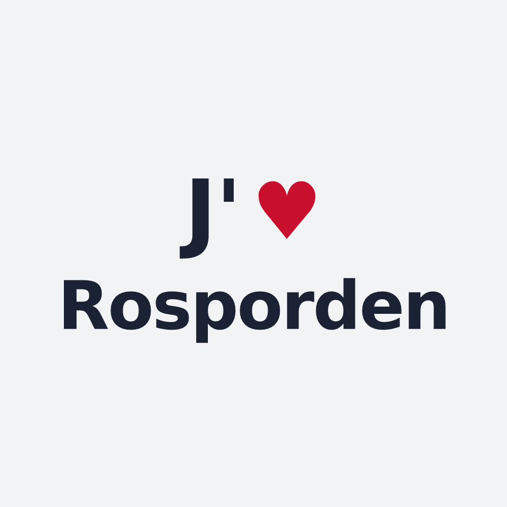 Poster personnalisé Rosporden — design « J'aime Rosporden » imprimé sur le poster