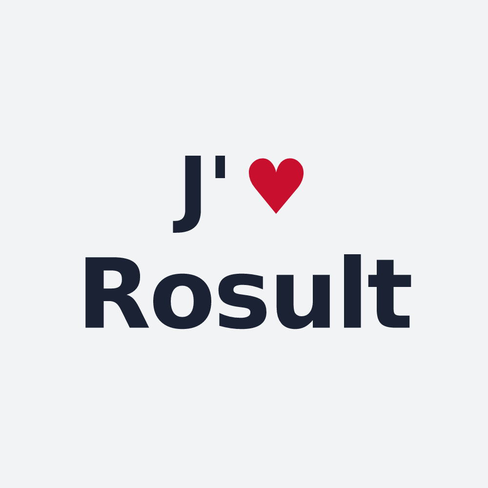 Poster personnalisé Rosult — design J'aime Rosult