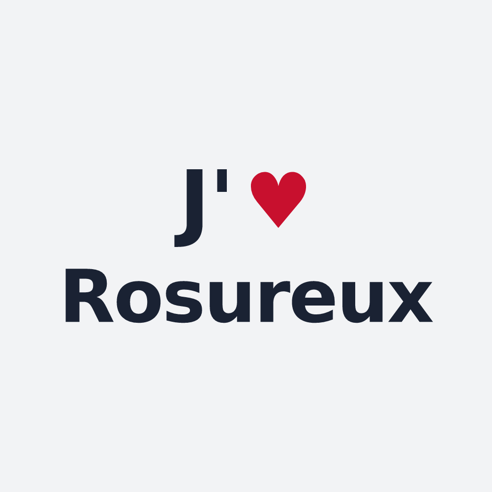 Poster personnalisé Rosureux — design J'aime Rosureux