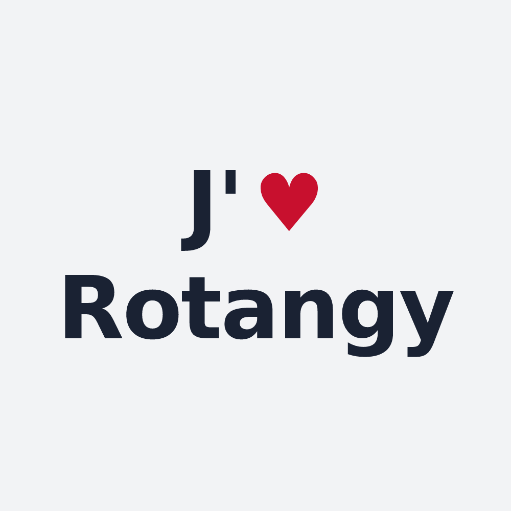 Poster personnalisé Rotangy — design J'aime Rotangy